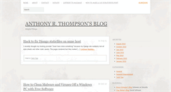 Desktop Screenshot of blog.anthonyrthompson.com
