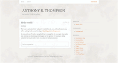 Desktop Screenshot of anthonyrthompson.com